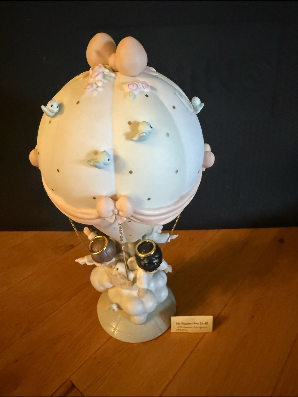 RARE - Precious Moments He watches over us all Hot Air Balloon Figurine PM 993